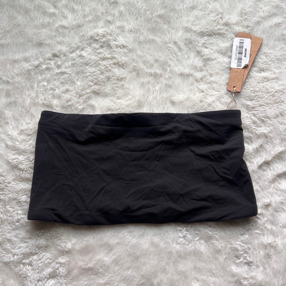 SKIMS Fits Everybody Bandeau Bra Onyx Black XS BR-BAN-9167 NEW Soft Seamless Fit